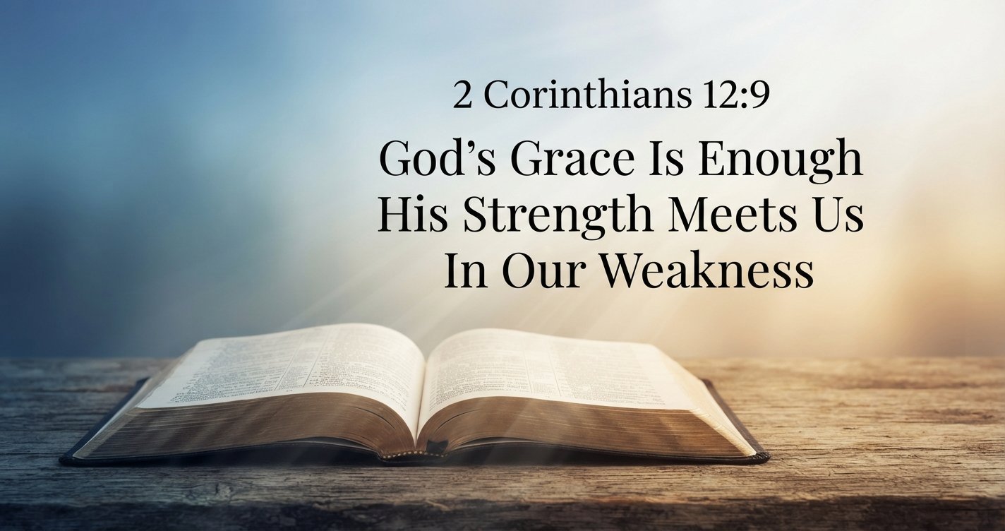 2 Corinthians 12:9 meaning about God's grace and strength in weakness
