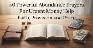 40 powerful abundance prayers for urgent money with Bible and cross