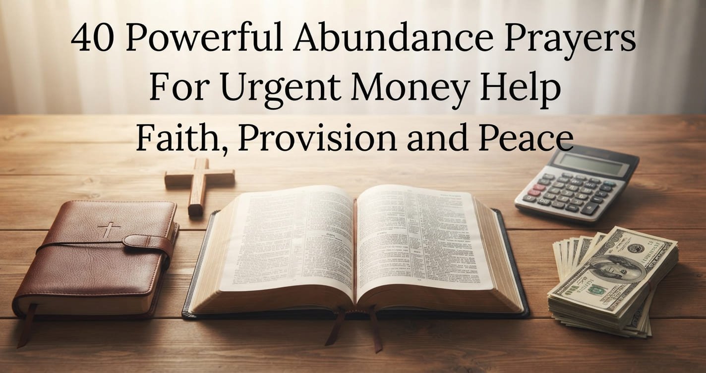 40 powerful abundance prayers for urgent money with Bible and cross