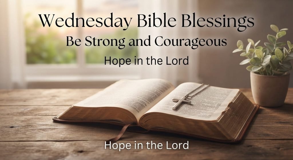 African American Wednesday prayer with Bible and faith message