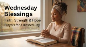 African American Wednesday blessings with prayer and Bible
