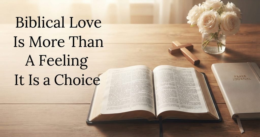Bible and flowers symbolizing patience kindness and Christian love