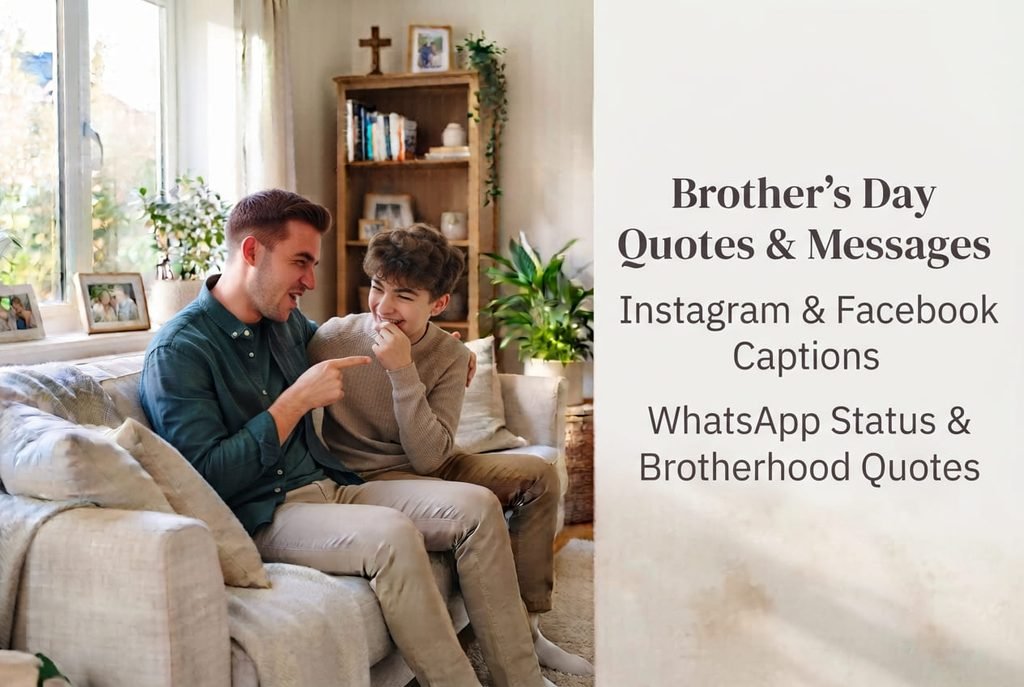 Brother's Day quotes, captions and WhatsApp messages about brotherhood
