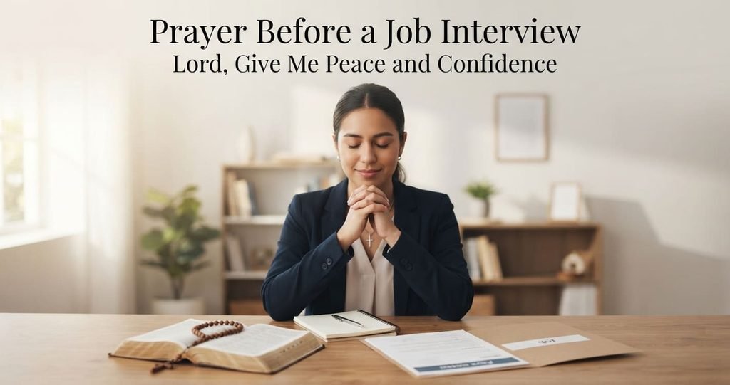 Catholic prayer before a job interview for peace and confidence