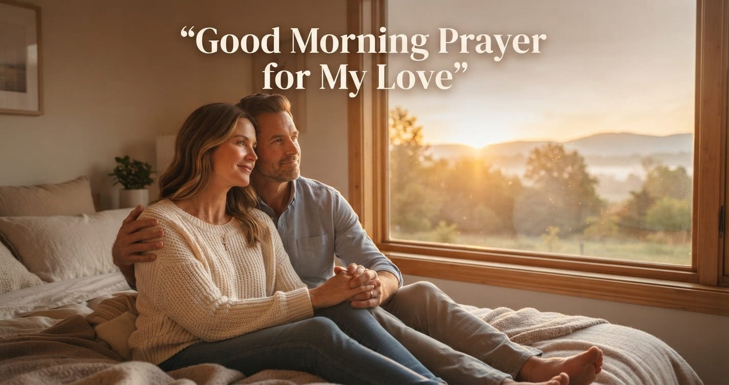 Good morning prayer for my love with romantic morning scene