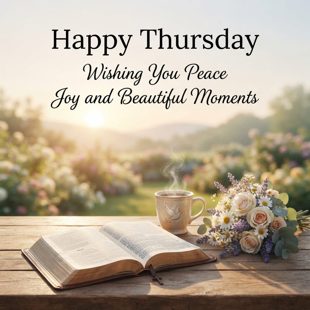 Happy Thursday wishes for peace joy and beautiful moments
