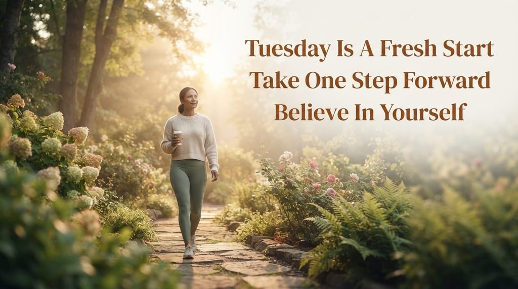 Inspirational Tuesday morning quote for a fresh start