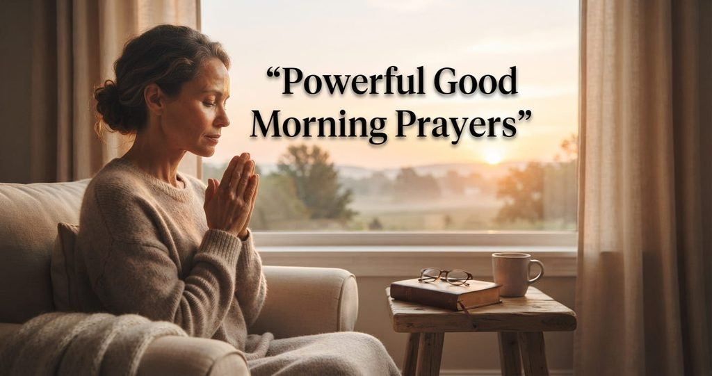 Powerful good morning prayer with peaceful sunrise