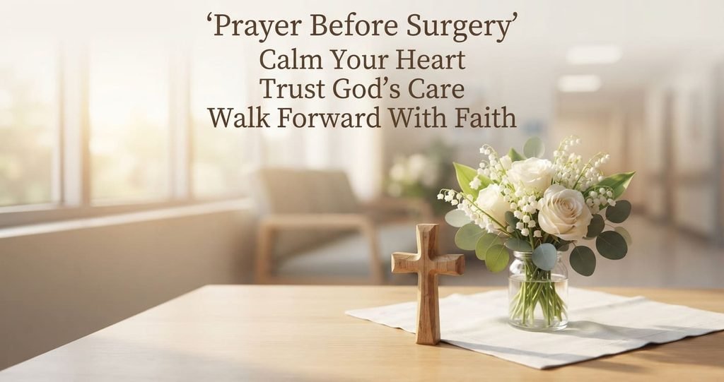 Peaceful prayer before entering surgery