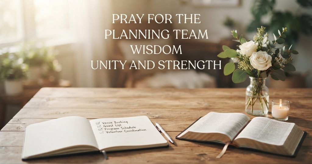 Prayer for an event planning team with Bible