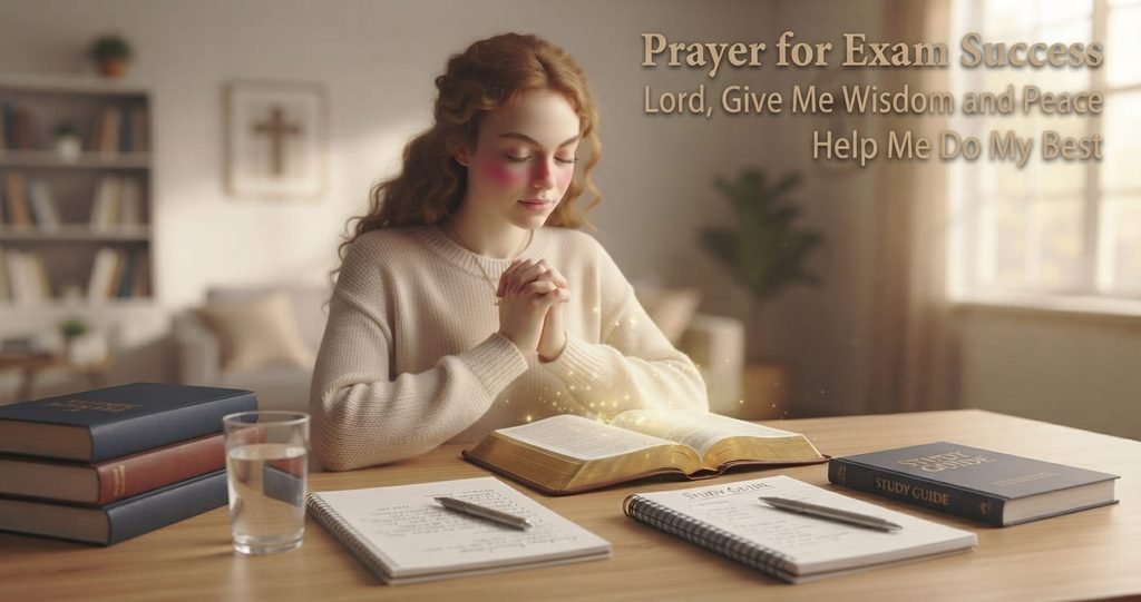 Christian prayer for exam success, wisdom, peace and confidence