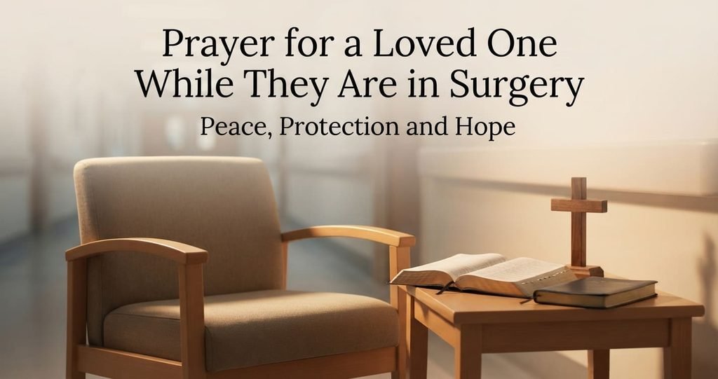 Prayer for a loved one during surgery with Bible and prayer journal