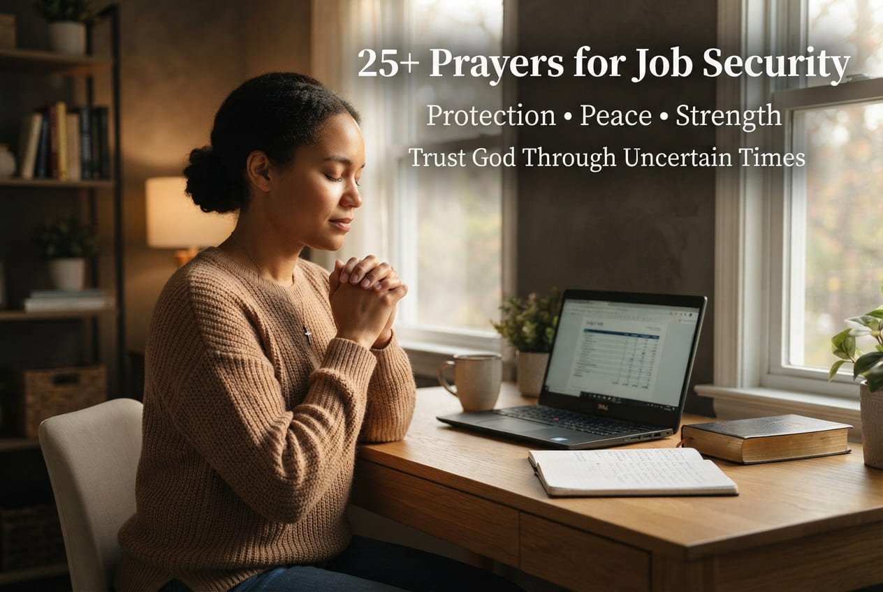 30+ prayers for job security, protection and peace