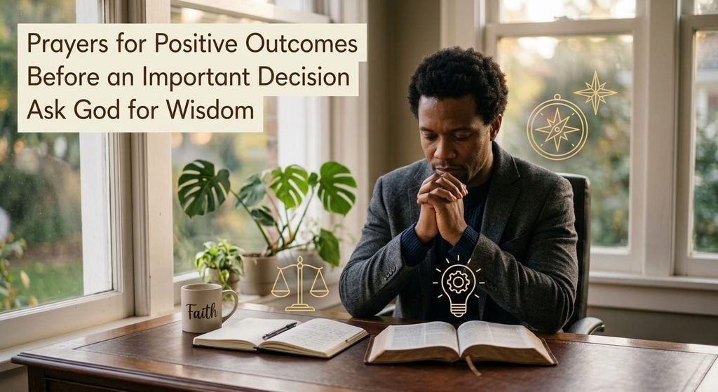 Prayers for positive outcomes before an important decision