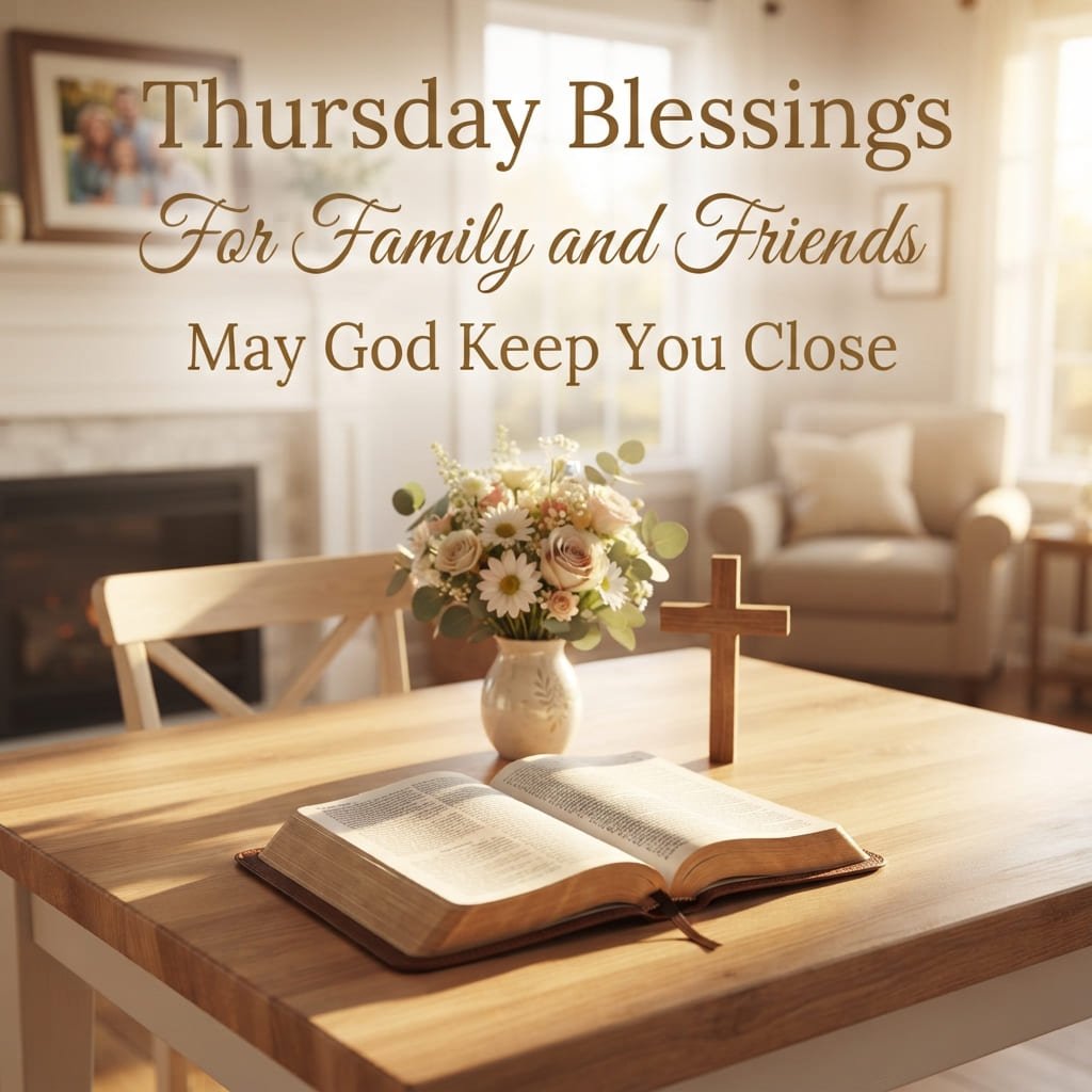 Thursday blessings for family and friends with Christian Bible