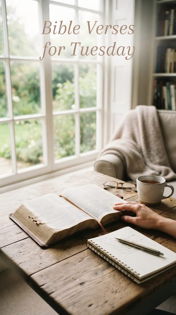 Open Bible and Scripture reading for Tuesday blessings