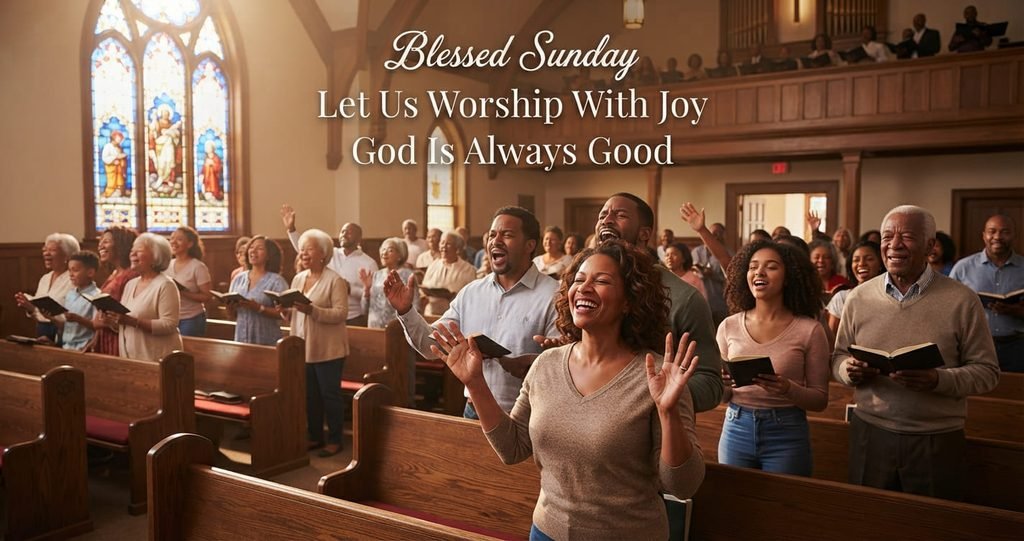African American church Sunday blessings GIF with worship and praise