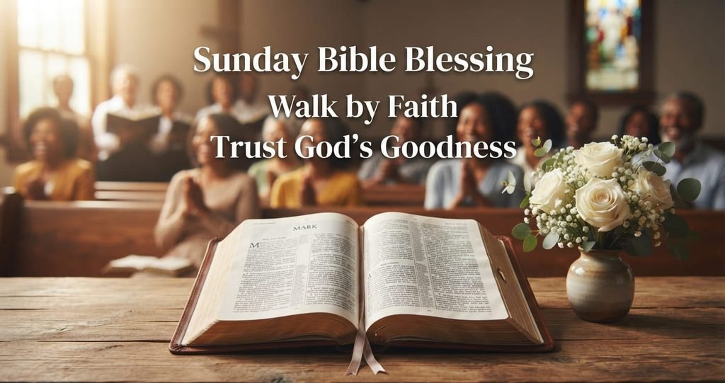 African American Sunday Bible verse GIF with open Bible