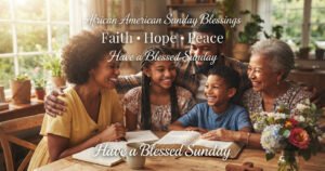 African American Sunday Blessings GIF with Bible and morning light