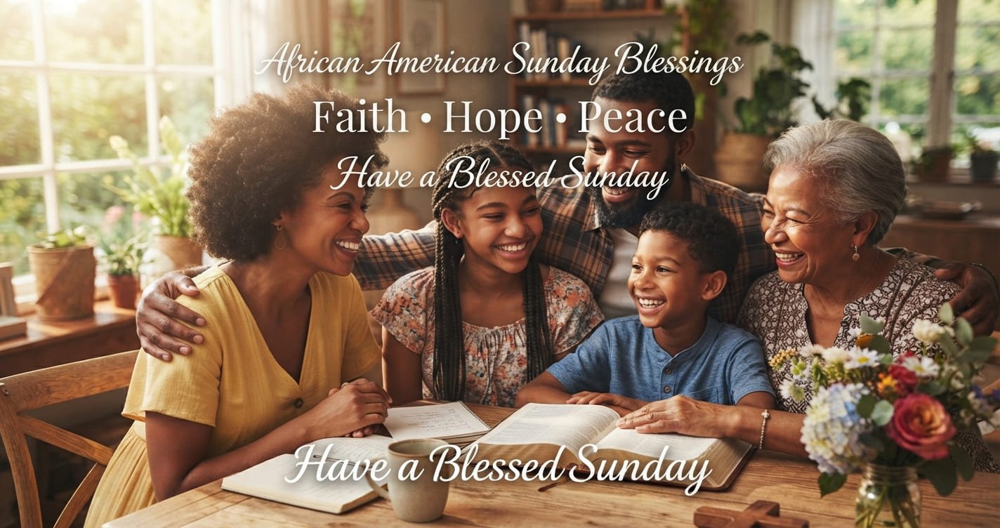 African American Sunday Blessings GIF with Bible and morning light