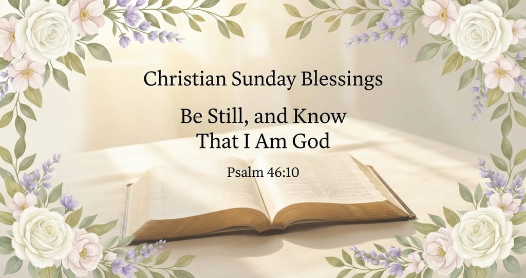 Inspirational Sunday blessings with sunrise and colorful wildflowers