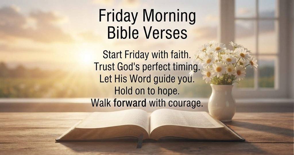 Friday Morning Bible Verses for encouragement, faith, hope, and trust in God