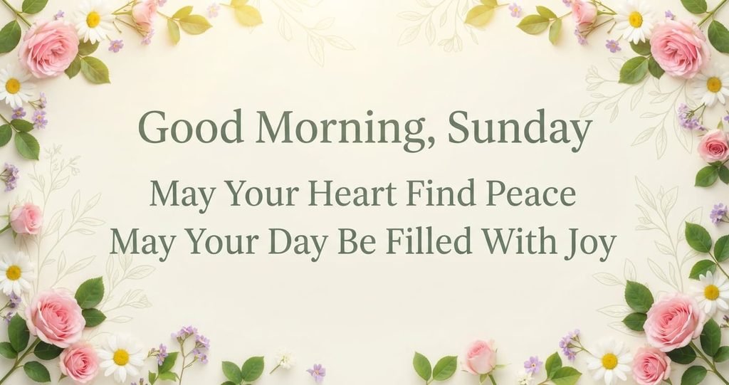 Beautiful Sunday blessings and good morning wishes with pink flowers