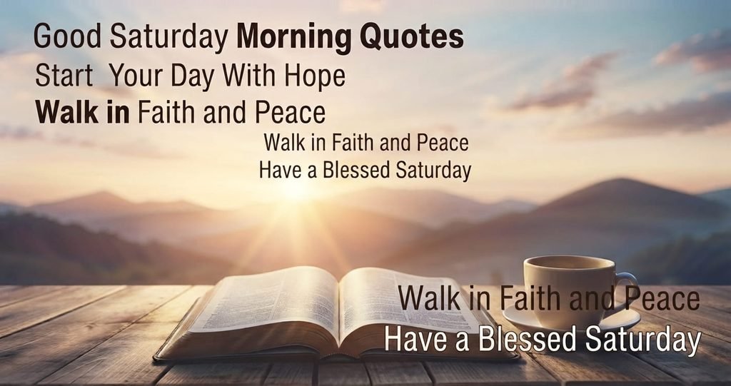 Good Saturday Morning Quotes and blessings for a peaceful Saturday