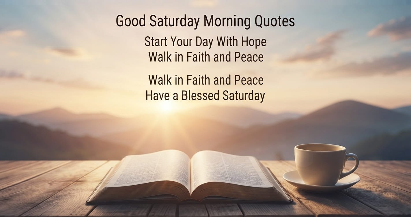 Good Saturday Morning Quotes with a peaceful Christian Saturday sunrise