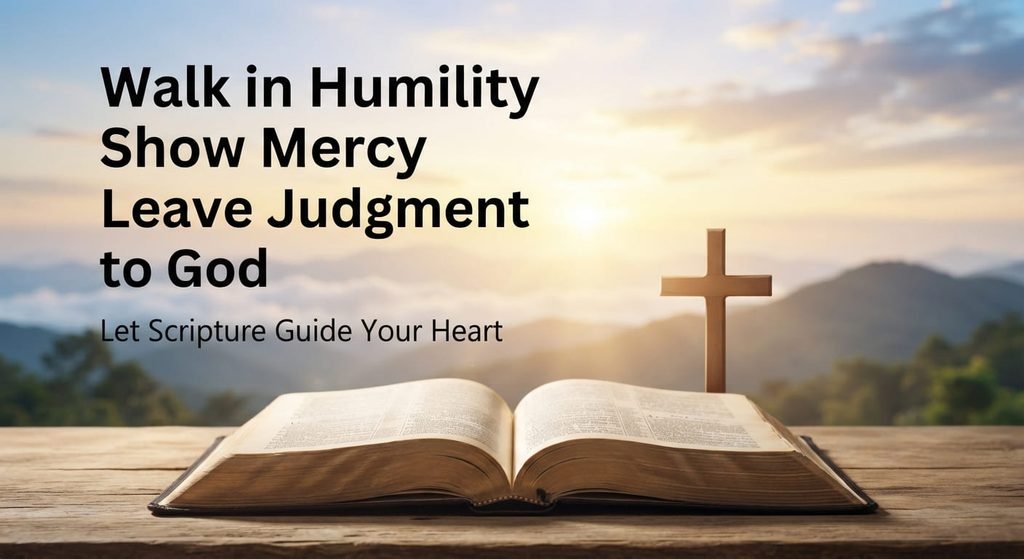 Christian humility, mercy, and leaving judgment to God with an open Bible