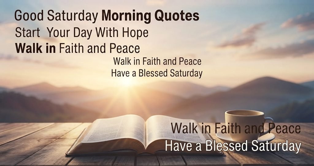 Inspirational Saturday Morning Quotes about faith hope and a new beginning