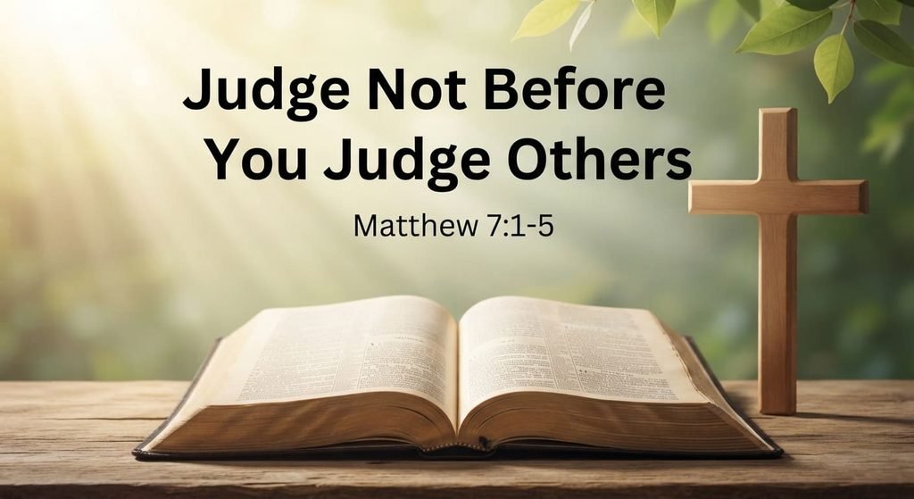 Judge not Bible verse from Matthew 7 about judging others