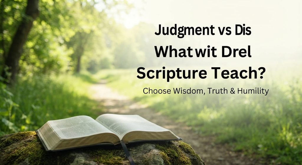 Judging vs discernment according to the Bible with a peaceful path and open Bible