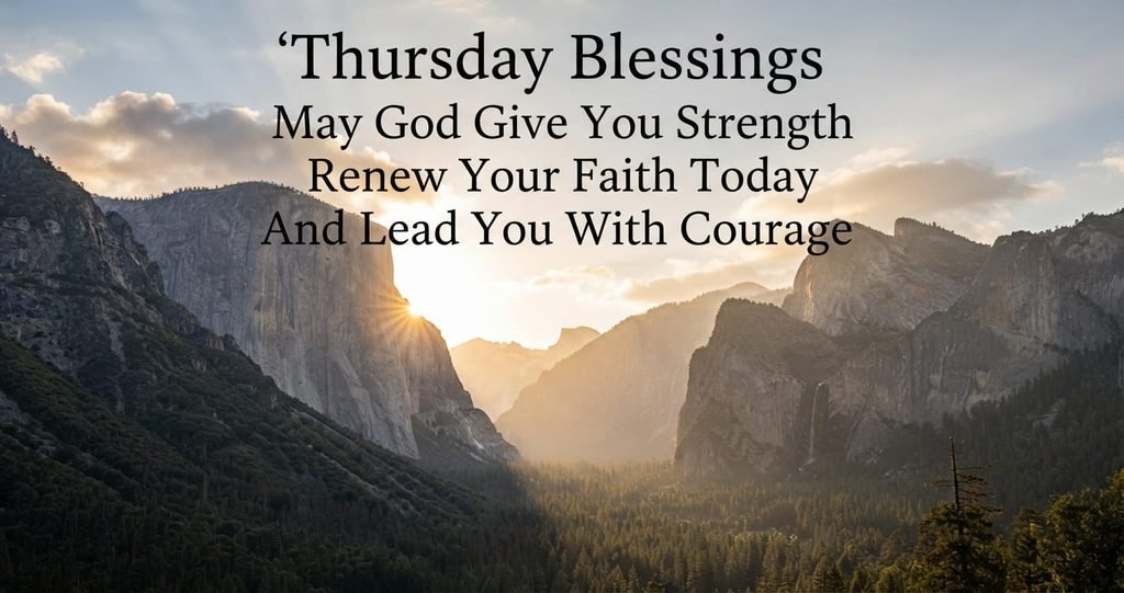 Powerful Thursday morning blessings with mountains and sunrise