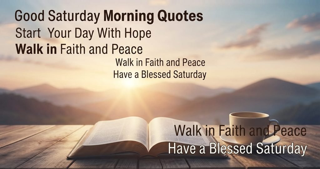 Short Good Saturday Morning Quotes for a joyful and blessed weekend
