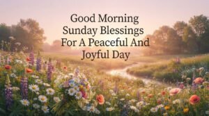 Beautiful Sunday blessings and peaceful morning