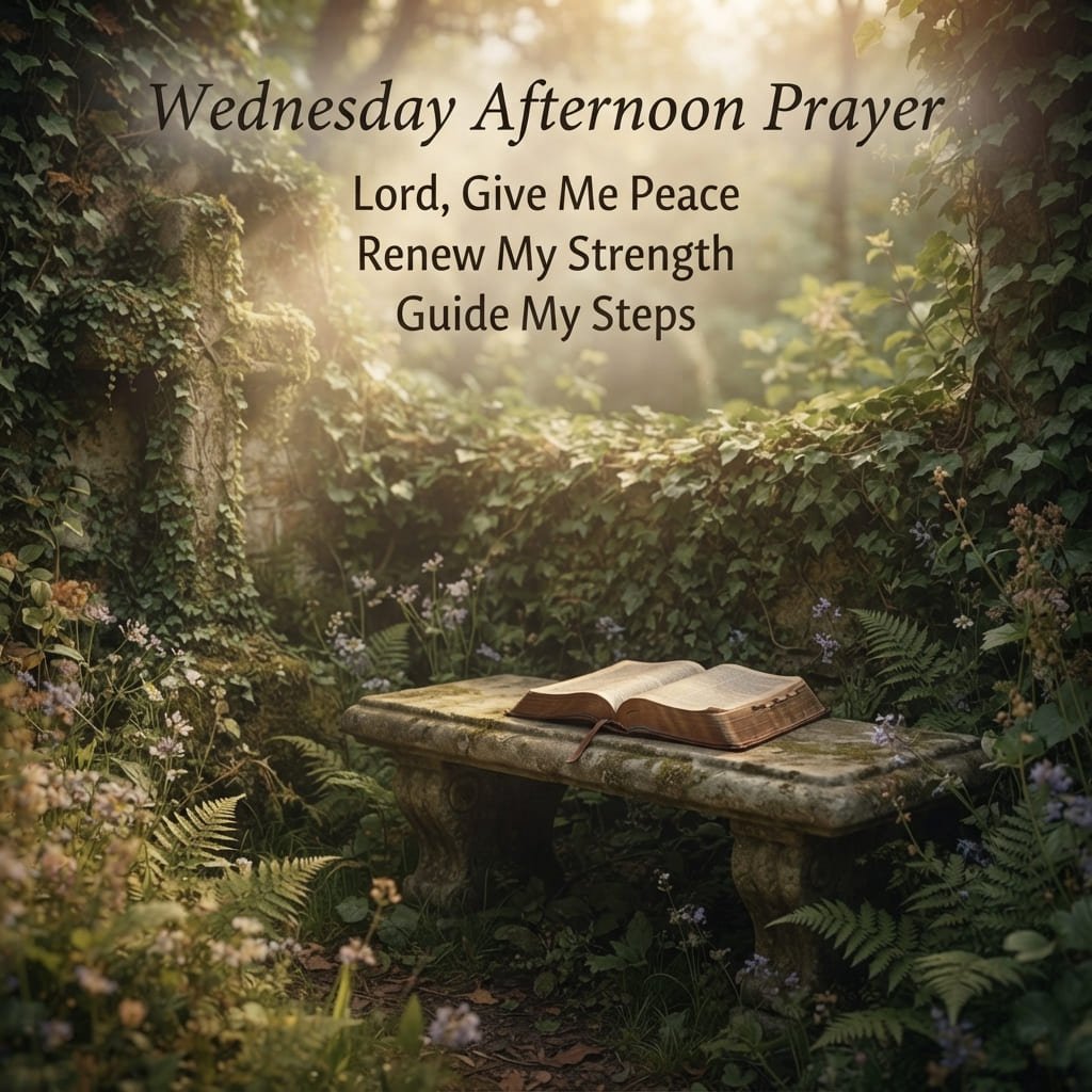 Wednesday afternoon prayer for peace strength and guidance