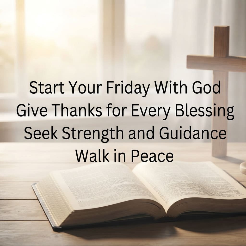 Friday morning prayer for strength guidance and peace